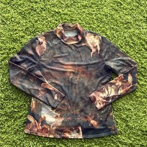 Artistic Long Sleeve see through Top